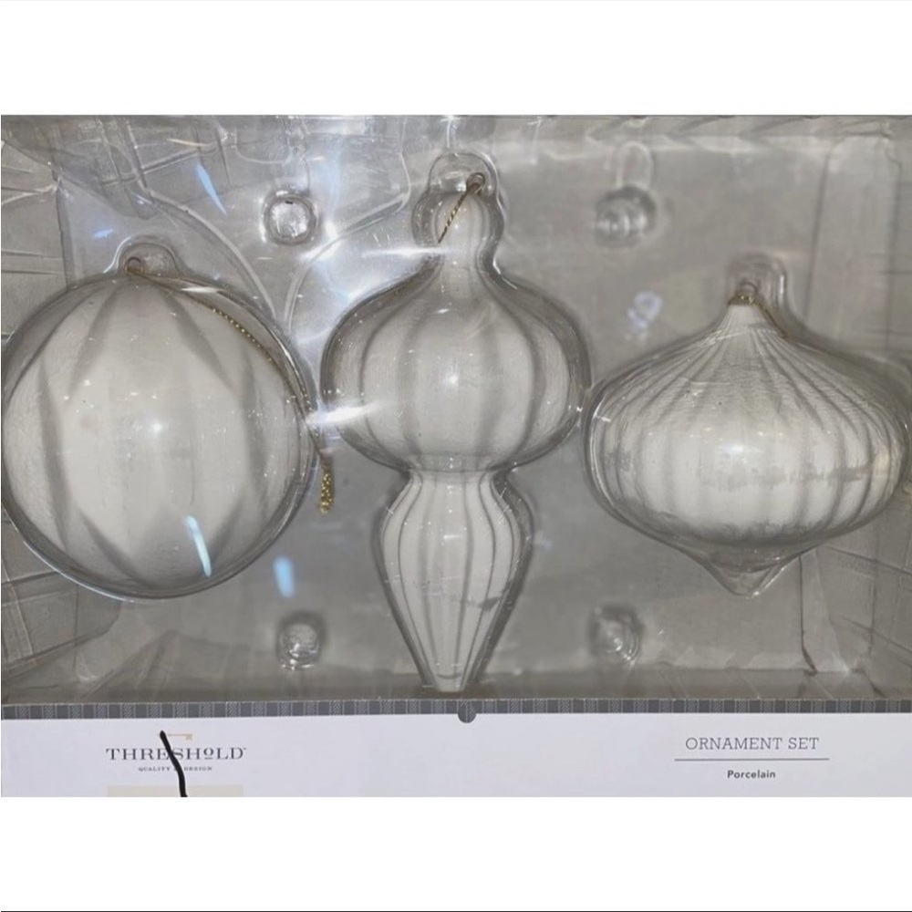Studio McGee 
Set of 3 designed Porcelain Ornaments - Threshold - Studio McGee - Picture 11 of 12